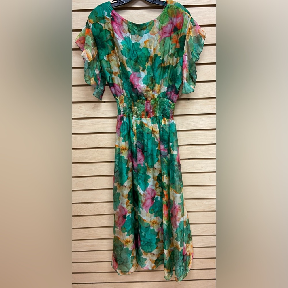 NWT LE RAGANNE FASHIONABLE MADE IN ITALY WOMEN SILK BLEND DRESS SIZE XL